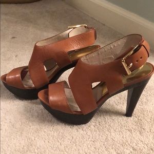 Michael Kors Brown Leather Heels